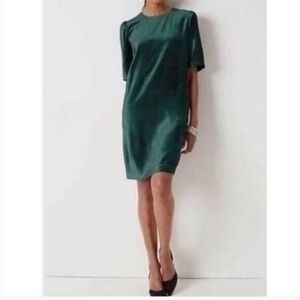 J. Jill Green Velvet Short Sleeve Dress, Size XL, NWT